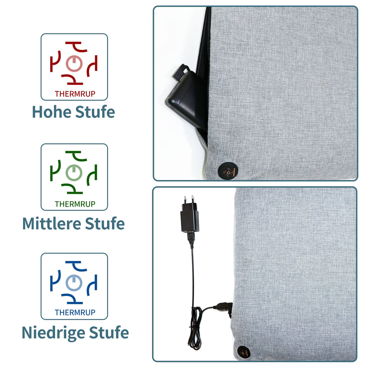 THERMRUP ver-infrarood verwarmd zitkussen 45 × 45 cm
