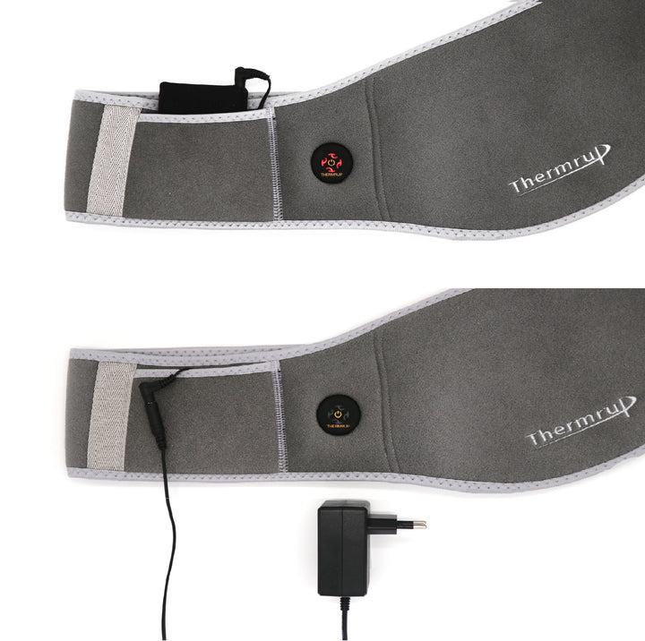 Mobile, heatable, far-infrared heat belt for abdomen/back