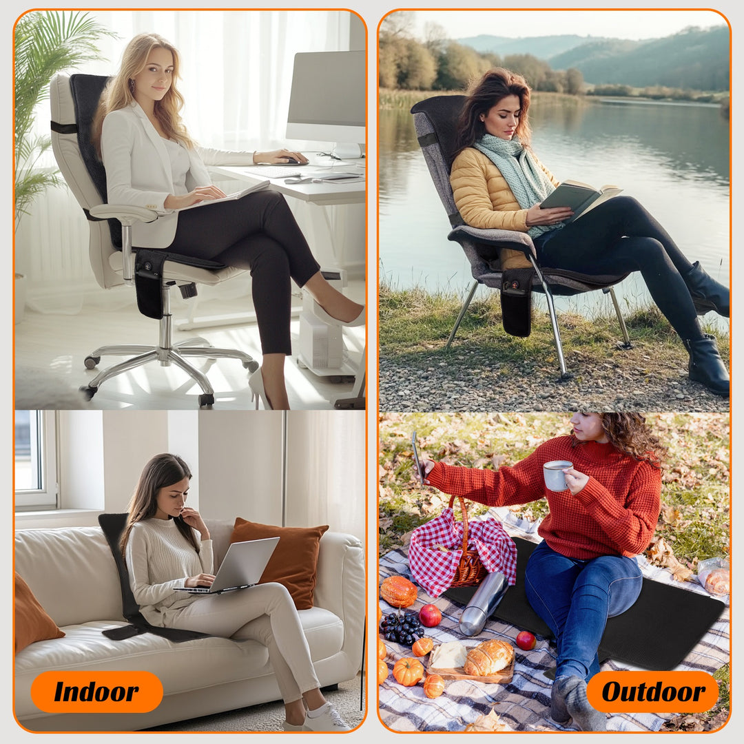 Sitzauflage Campingstuhl, Buerostuhl, Beheizbare Sitzkissen Sitzauflage, Heizkissen Bürostuhl 