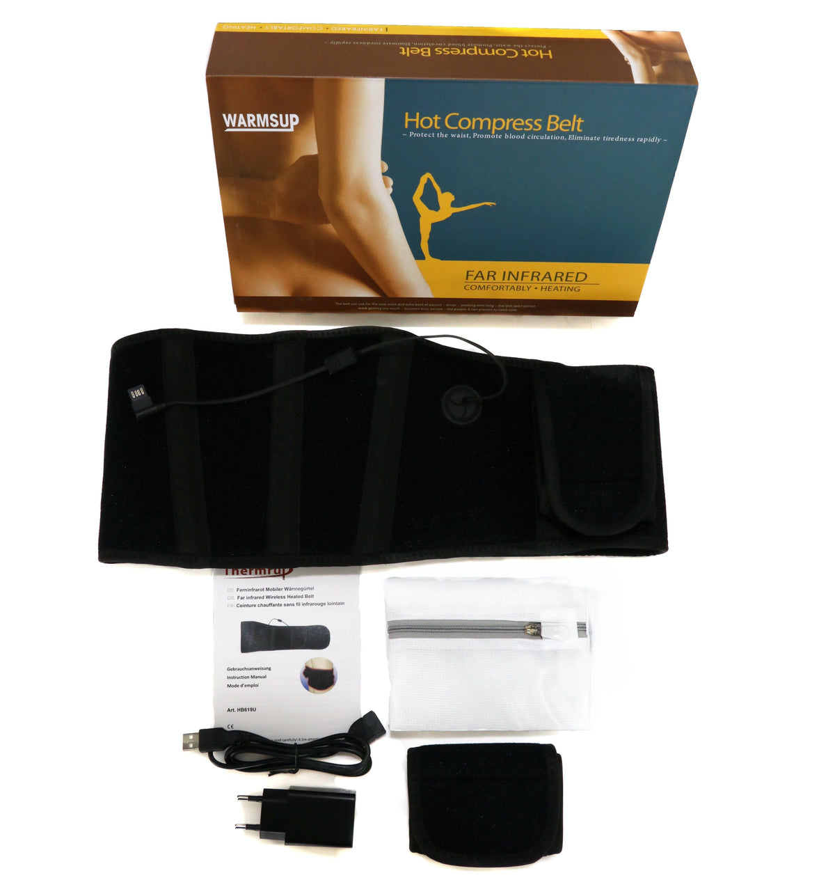 Thermrup® FIR Infrarood Warmtegordel – Draadloze Verwarmde Rugband – Inclusief Accu – 4 Warmtestanden – Voor Rugpijn, Warmtetherapie & Spierontspanning – Gecertificeerd & Gepatenteerd