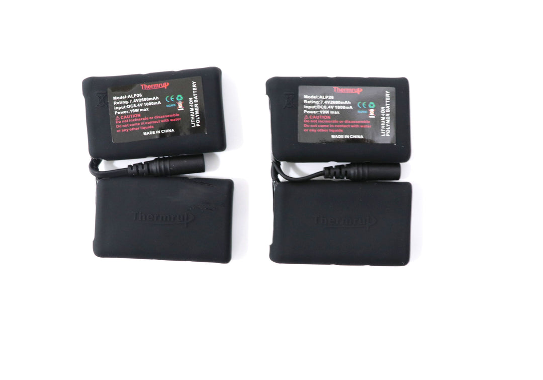 Replacement Li-Po Batteries (2 pieces) for Thermrup heated gloves